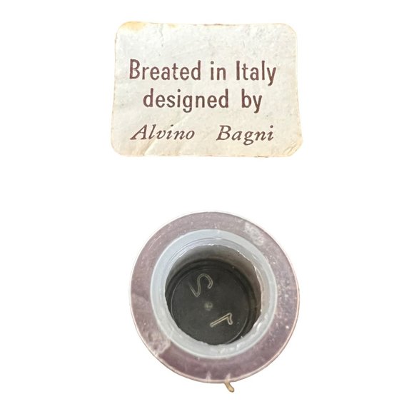 Alvino Bagni Italian Designed Leaf Pattern Vase 7.5" Brown Ceramic - Picture 7 of 7